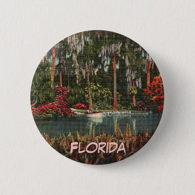Cypress Gardens Florida Button (Front)