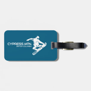 Cypress Mountain British Columbia Snowboarder Luggage Tag