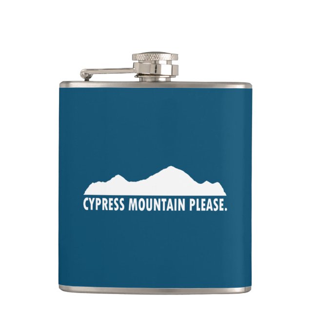 Cypress Mountain Please Hip Flask (Front)