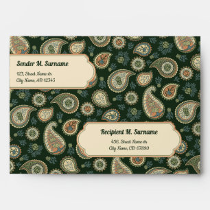 Cypress Paisley Pattern Envelope