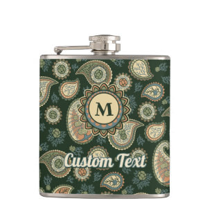 Cypress Paisley Pattern Flask