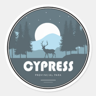Cypress Provincial Park Deer Classic Round Sticker