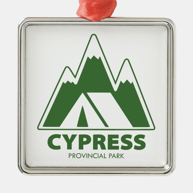Cypress Provincial Park Mountains Camping Metal Tree Decoration (Front)