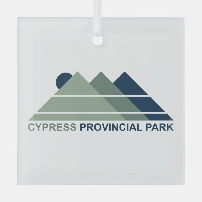 Cypress Provincial Park Mountains Sun Glass Tree Decoration (Front)