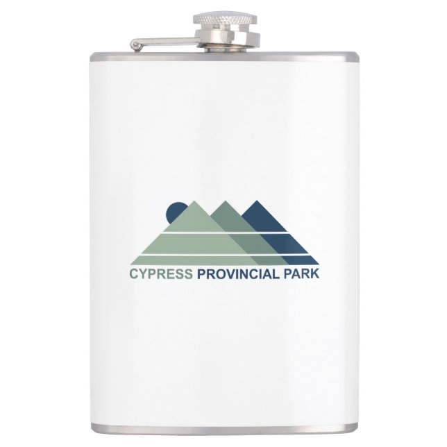 Cypress Provincial Park Mountains Sun Hip Flask (Front)