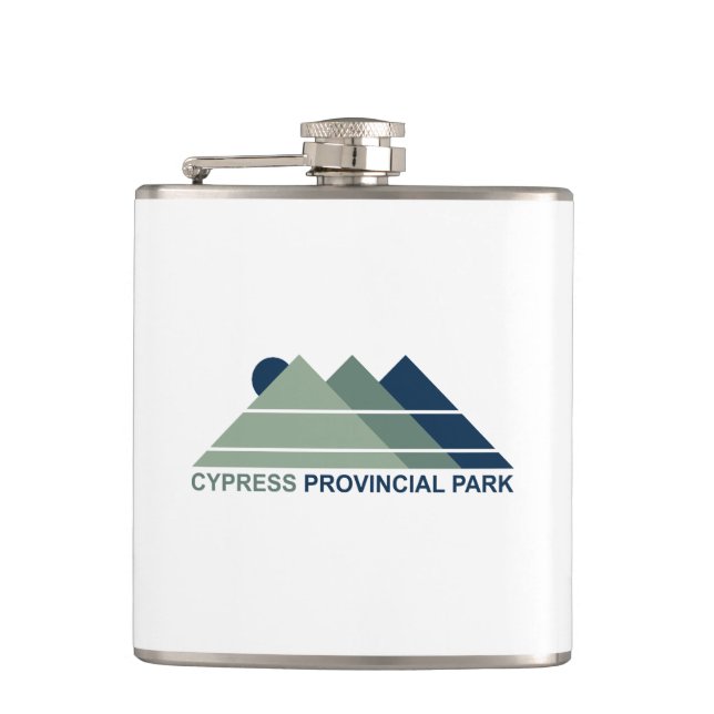Cypress Provincial Park Mountains Sun Hip Flask (Front)