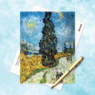 Cypress Starry Sky Vincent van Gogh Postcard