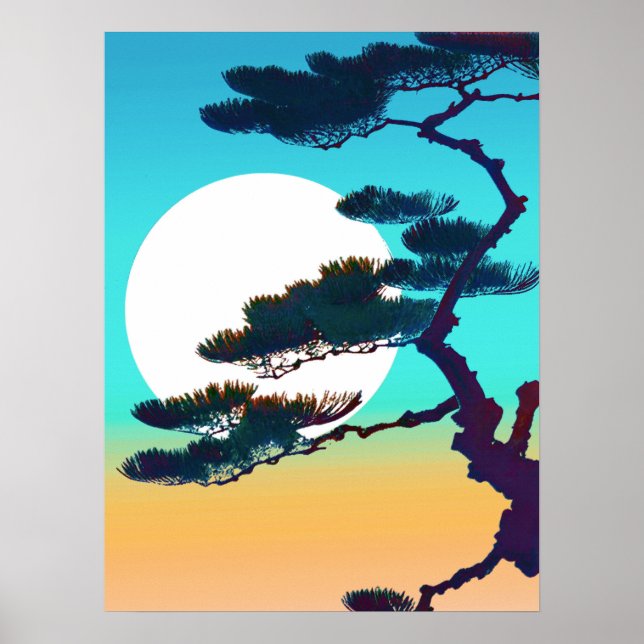 Cypress Tree and Full Moon   Poster (Front)