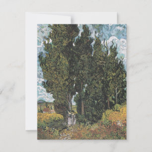 Cypress Trees by Van Gogh Holiday Card