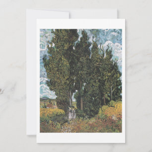 Cypress Trees by Van Gogh Holiday Card