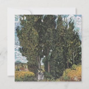 Cypress Trees by Van Gogh Holiday Card