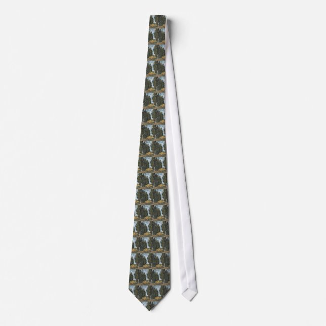 Cypress Trees by Van Gogh Tie (Front)