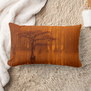 Cypress Trees George Smith State Park Lumbar Cushion