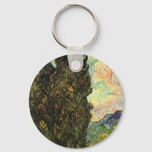 Cypresses by Vincent van Gogh Key Ring