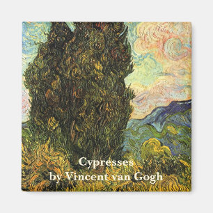 Cypresses by Vincent van Gogh Magnet