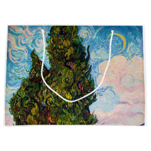 Cypresses, Van Gogh Large Gift Bag