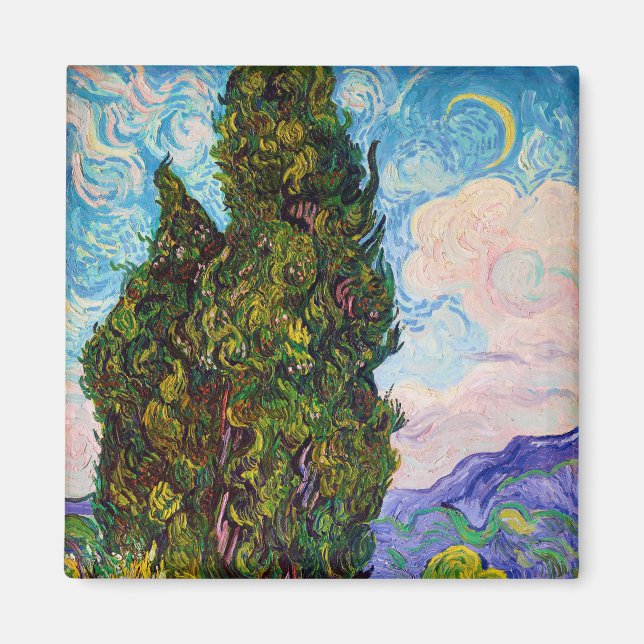 Cypresses, Van Gogh Magnet (Front)