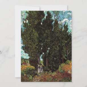 Cypresses with Female Figures by Vincent van Gogh