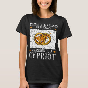 Cypriot Marriage Cyprus Heritage Married Flag Wedd T-Shirt