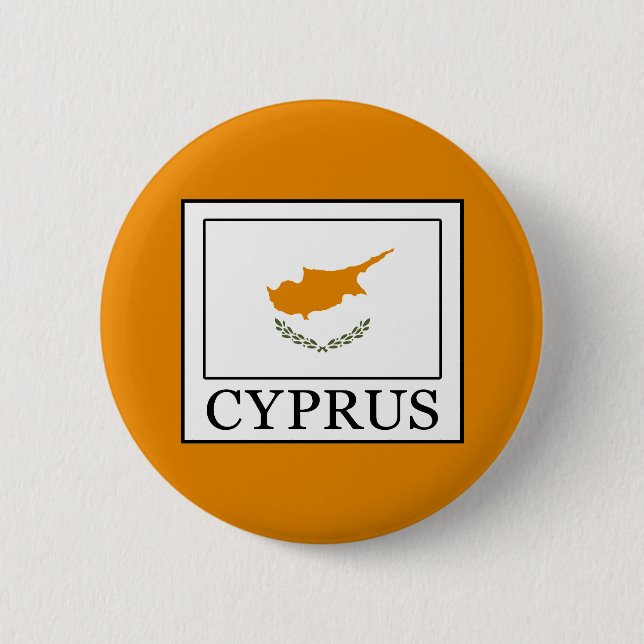 Cyprus 6 Cm Round Badge (Front)