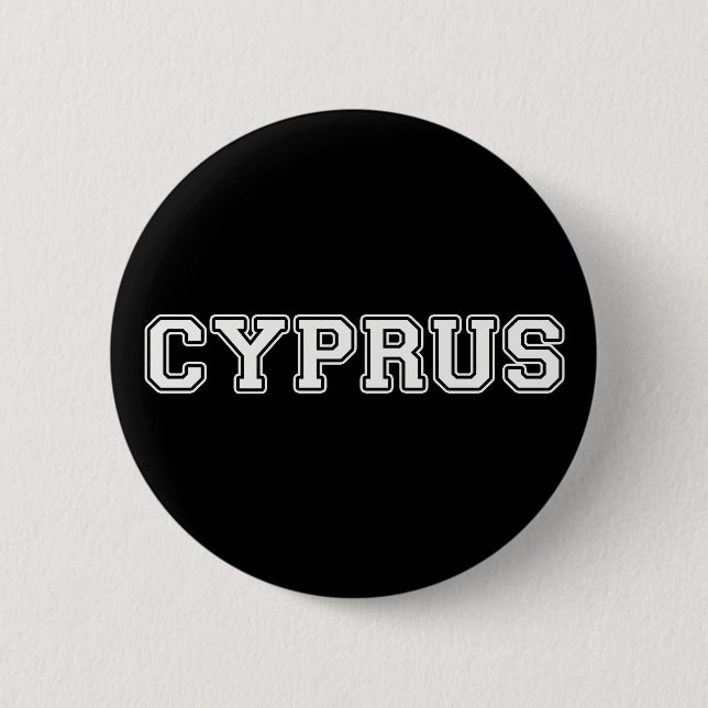 Cyprus 6 Cm Round Badge (Front)