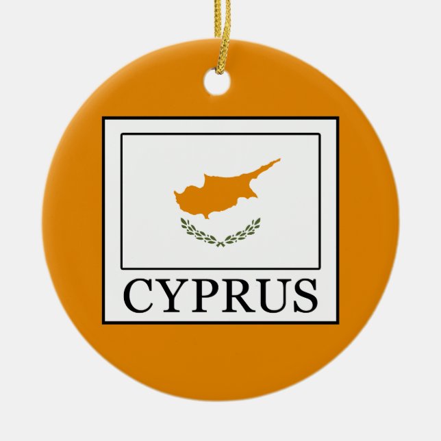 Cyprus Ceramic Tree Decoration (Front)
