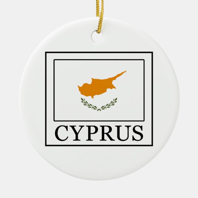 Cyprus Ceramic Tree Decoration (Front)