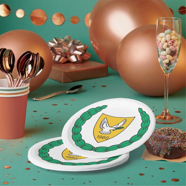 Cyprus Coat Of Arms Paper Plate (Creator Uploaded)
