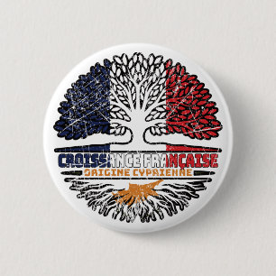 Cyprus Cypriot Cypriote French France Tree Roots 6 Cm Round Badge