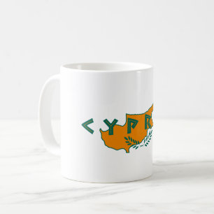 Cyprus cypros country flag text symbol greek trave coffee mug