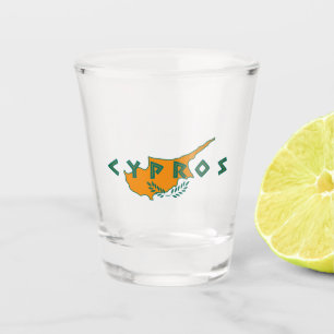 Cyprus cypros country flag text symbol greek trave shot glass