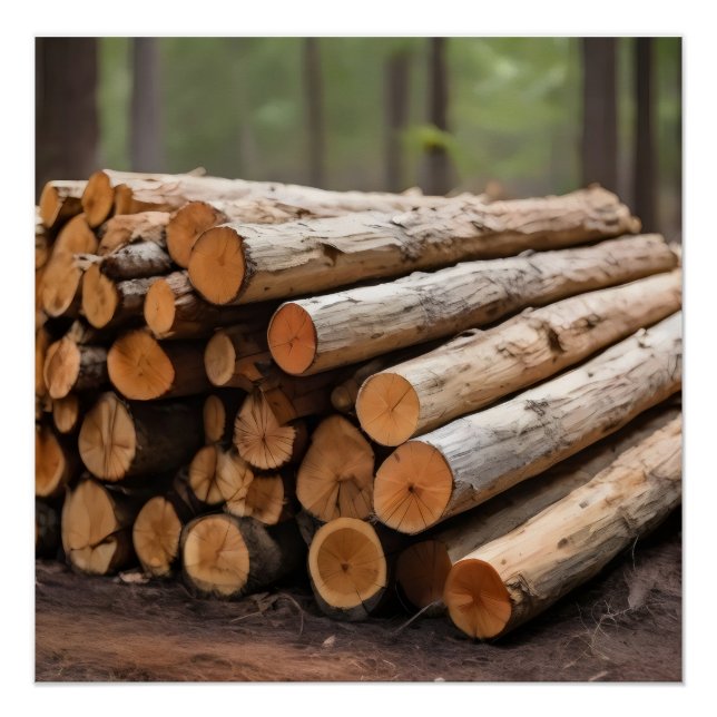 Cyprus firewood pile poster (Front)