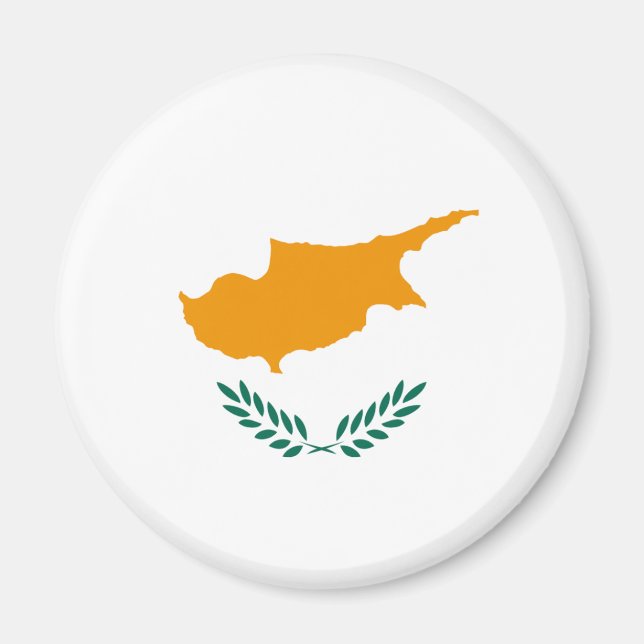 Cyprus Fisheye Flag Magnet (Front)