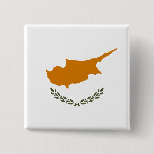 Cyprus Flag 15 Cm Square Badge