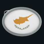 Cyprus Flag Belt Buckle<br><div class="desc">The national flag of Cyprus.</div>