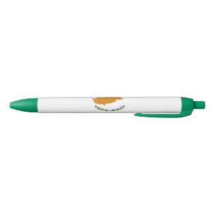 Cyprus Flag Black Ink Pen