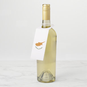 Cyprus flag bottle tag