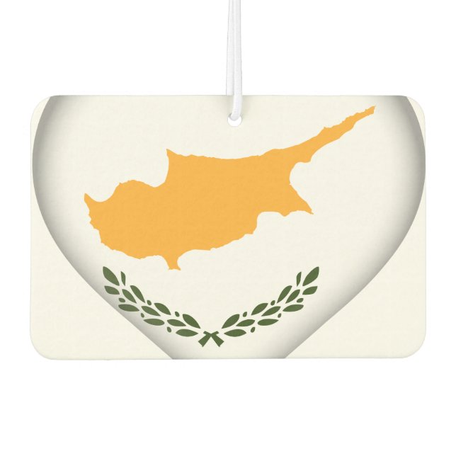 Cyprus Flag Car Air Freshener (Front)