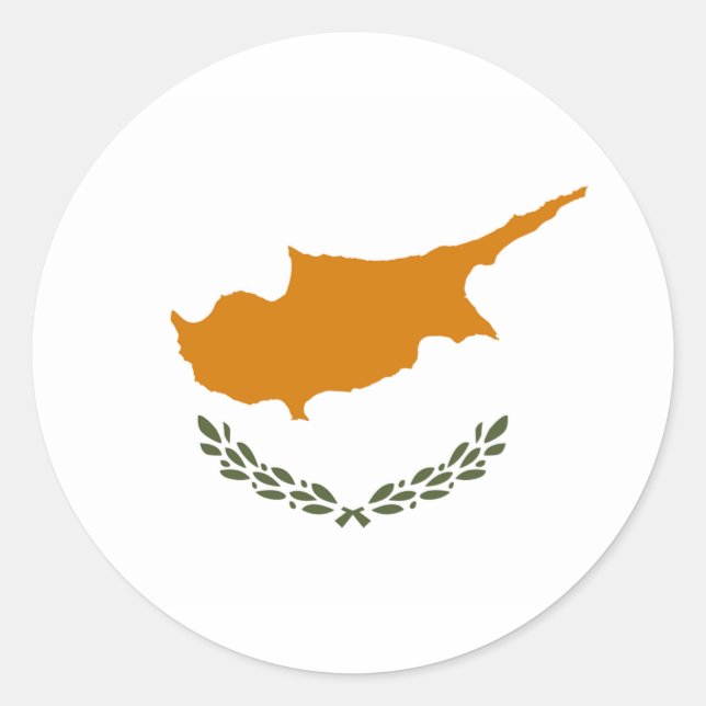 Cyprus Flag Classic Round Sticker (Front)