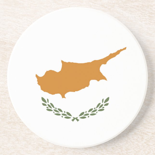 Cyprus flag coaster (Front)