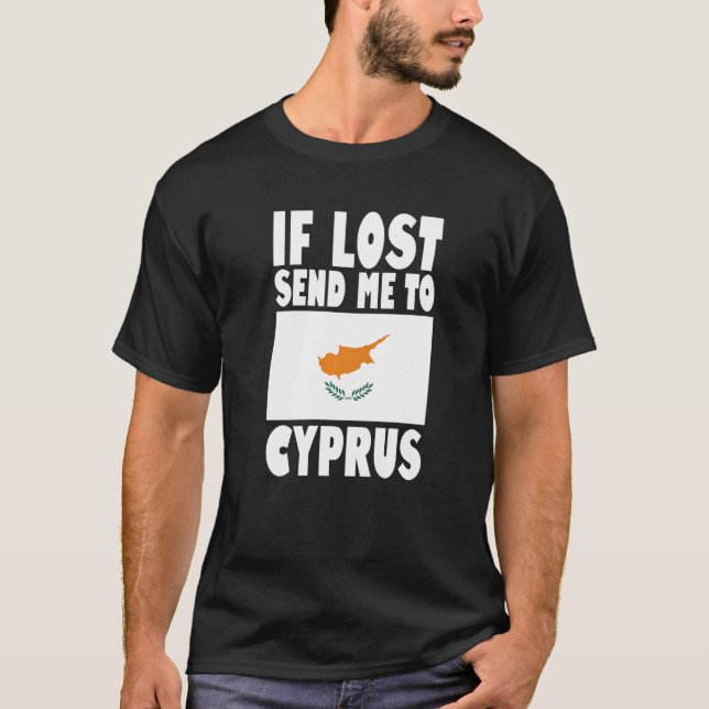 Cyprus Flag Design  If lost send me to Cyprus Prem T-Shirt (Front)
