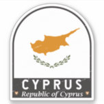 Cyprus Flag Emblem Distressed Vintage<br><div class="desc">Cyprus distressed emblem featuring the flag and coat of arms.</div>