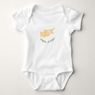 Cyprus Flag Fingerprint Baby Bodysuit