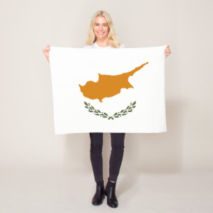 Cyprus Flag Fleece Blanket