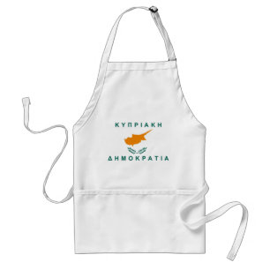 cyprus flag greek country text name standard apron