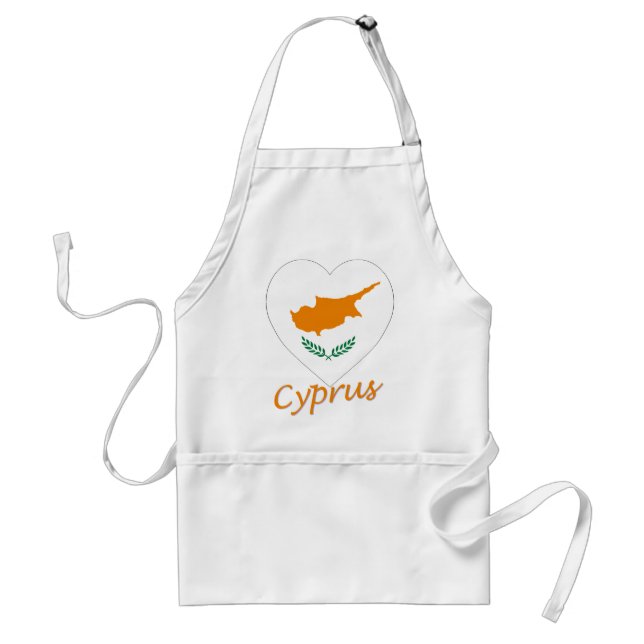 Cyprus Flag Heart Standard Apron (Front)