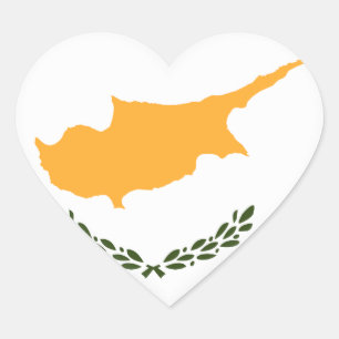 Cyprus Flag Heart Sticker