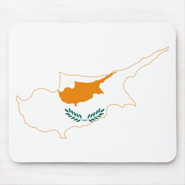 Cyprus Flag map CY Mouse Mat (Front)