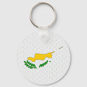 Cyprus Flag Map full size Key Ring