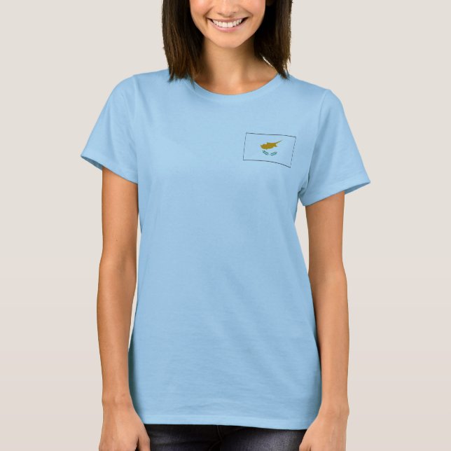 Cyprus Flag + Map T-Shirt (Front)